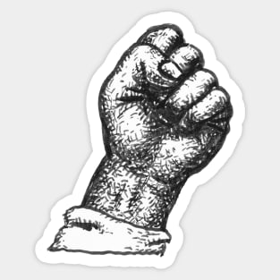 Vintage Fist Sketch Sticker